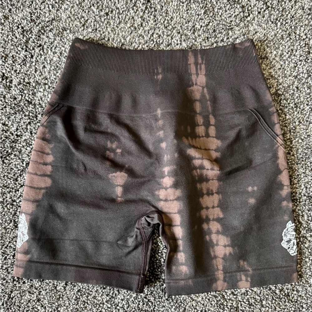 Darc Sport Women Dual Everson Huxley Seamless Shorts Shadow Mauve Serpant Small - Picture 2 of 8